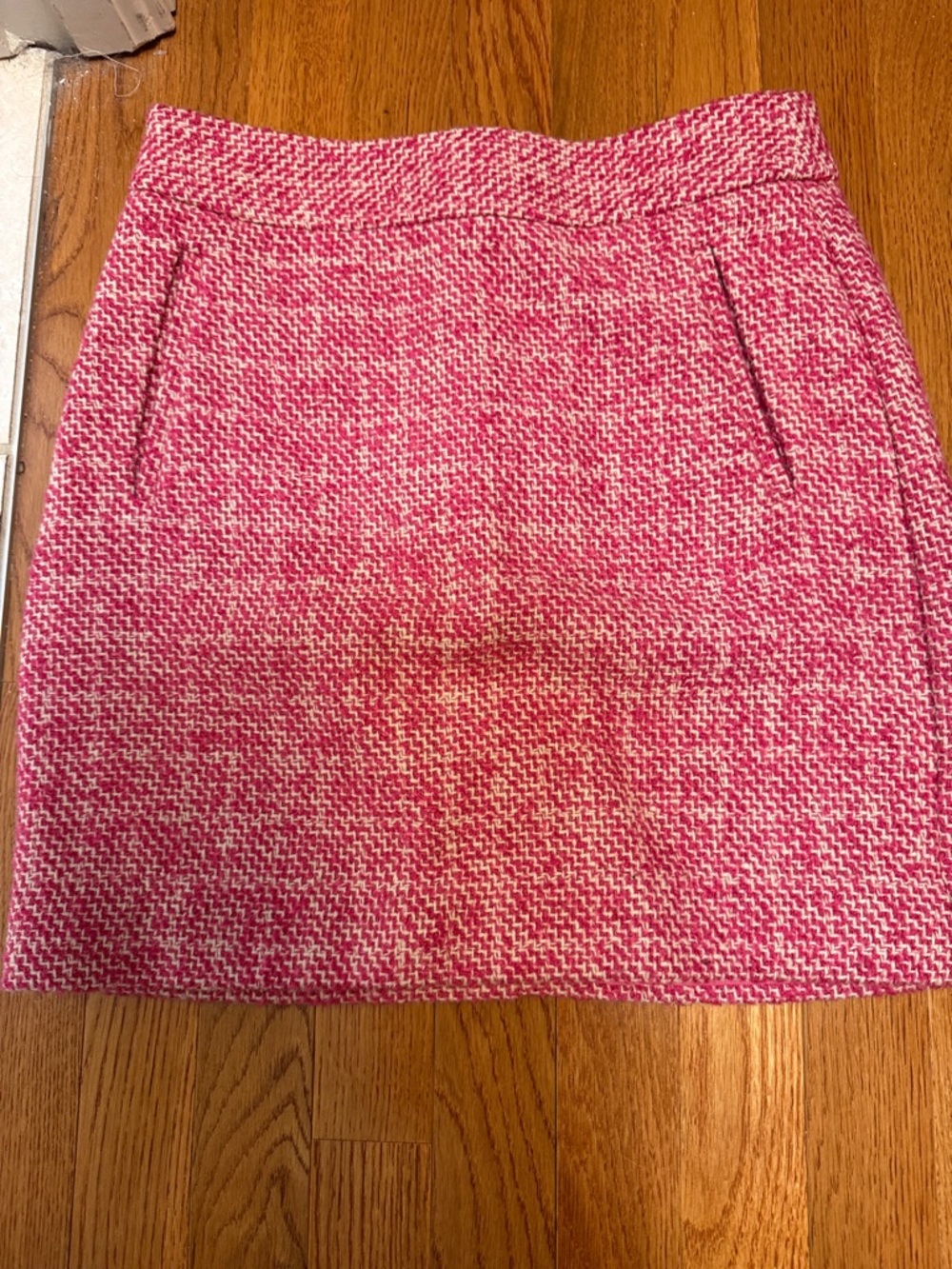 Banana Republic Pink & White Tweed Mini Skirt